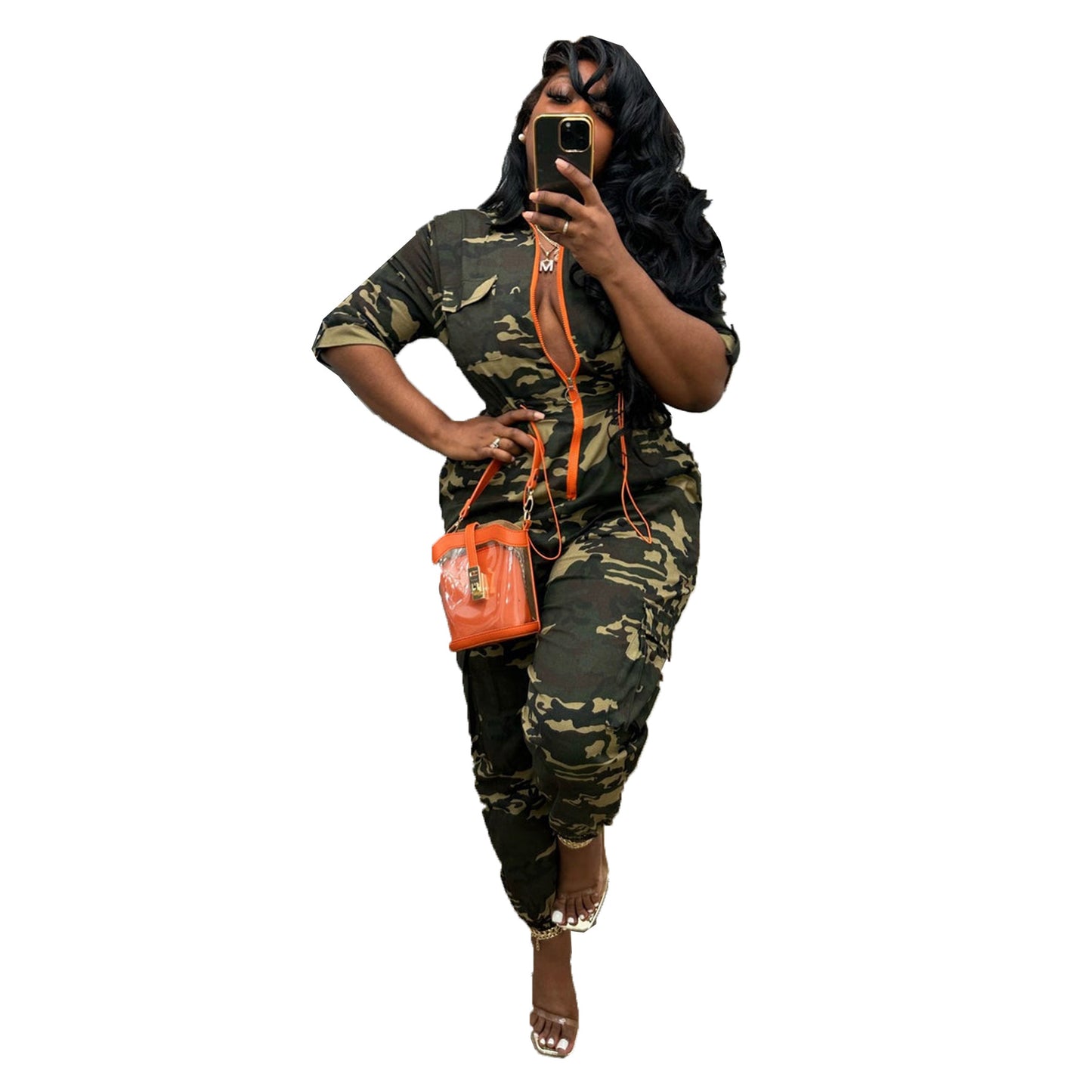 Attractive Innovative Beautiful Fashion Camouflage Denim Jumpsuits