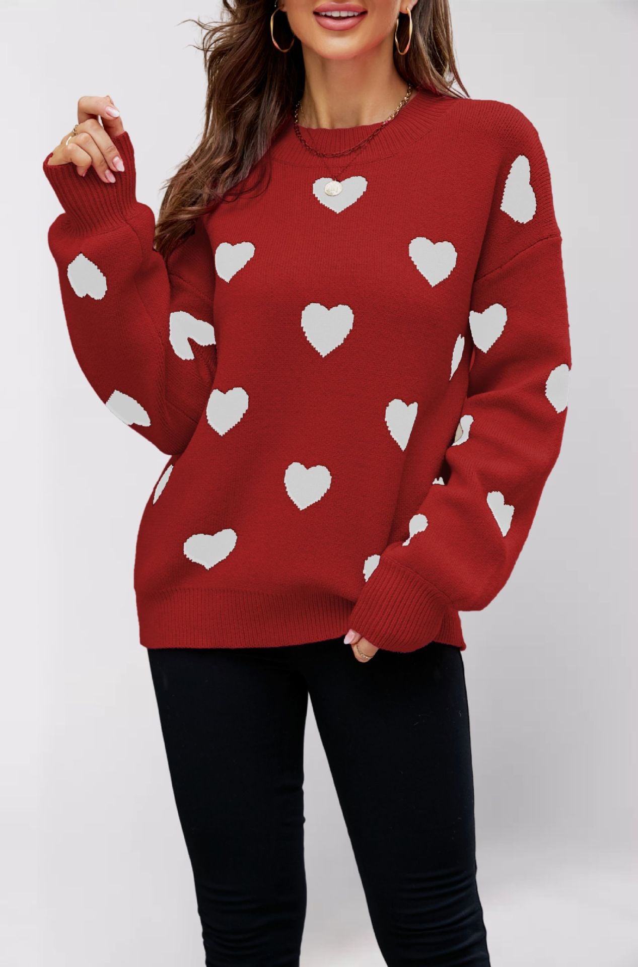 Women's Winter Valentine's Day Love Pullover Oversized Sweaters