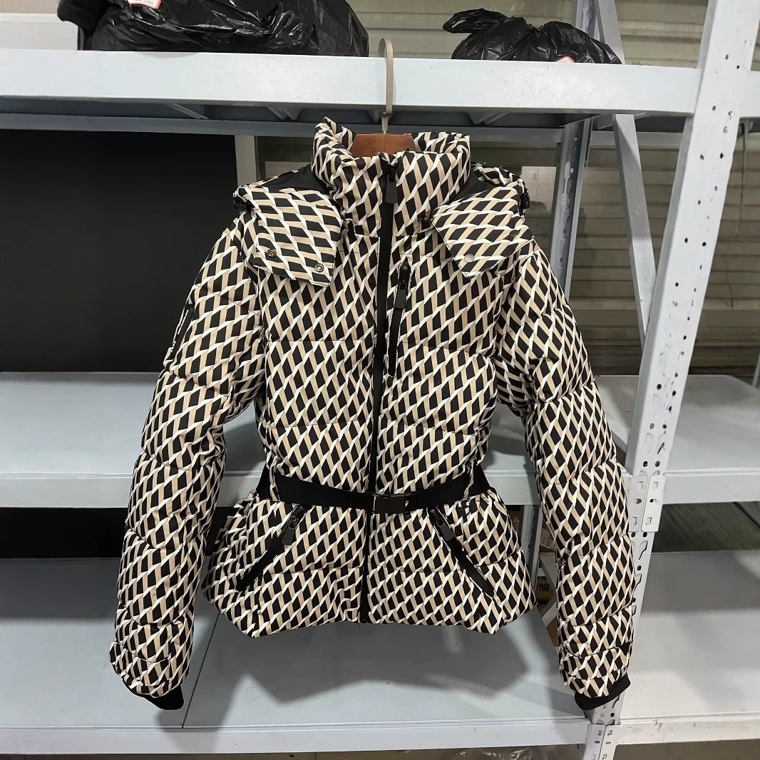 Skiing Series With Belt Down Cotton Coats