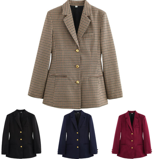 Women's Autumn Colors With Belt Business Jackets