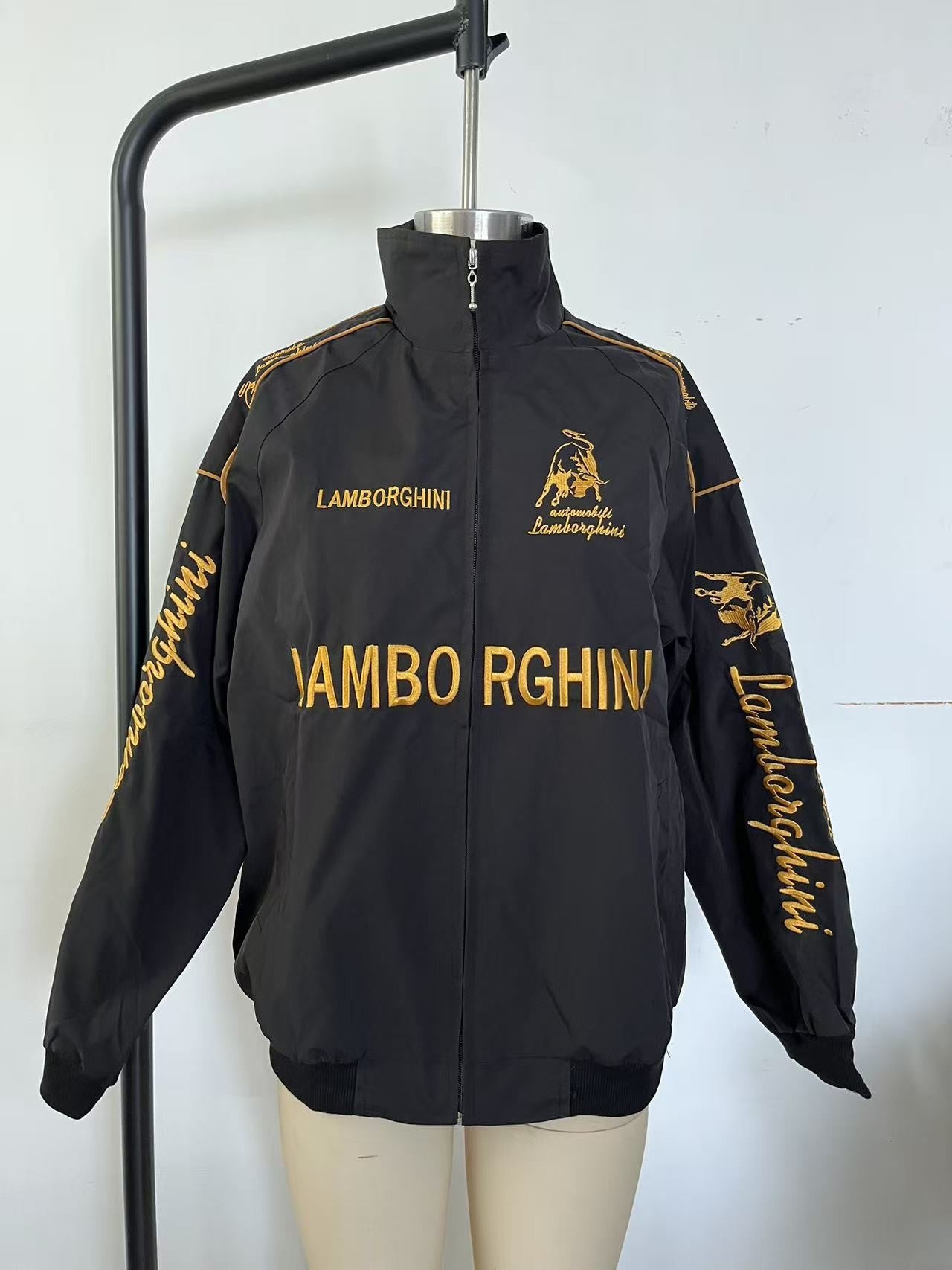 Women's Winter Printed Motorcycle Loose Embroidered Cotton Jackets
