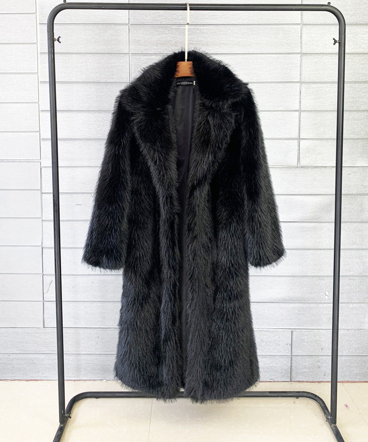 Faux Fox Fur Imitation Long Below The Coats