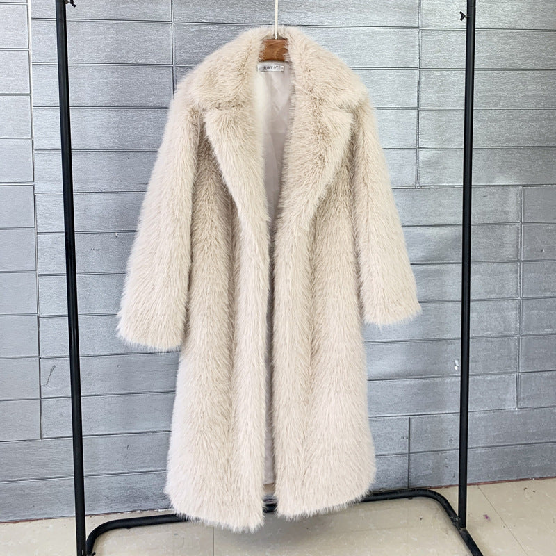Faux Fox Fur Imitation Long Below The Coats