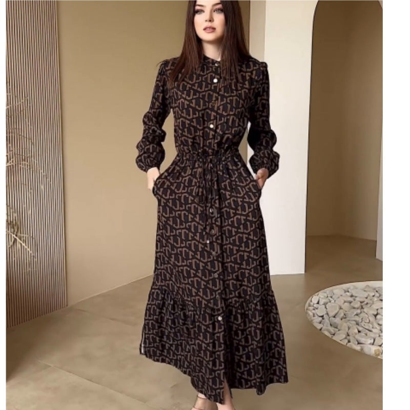 Autumn Fashion Elegant Graceful Waist Dress Dresses