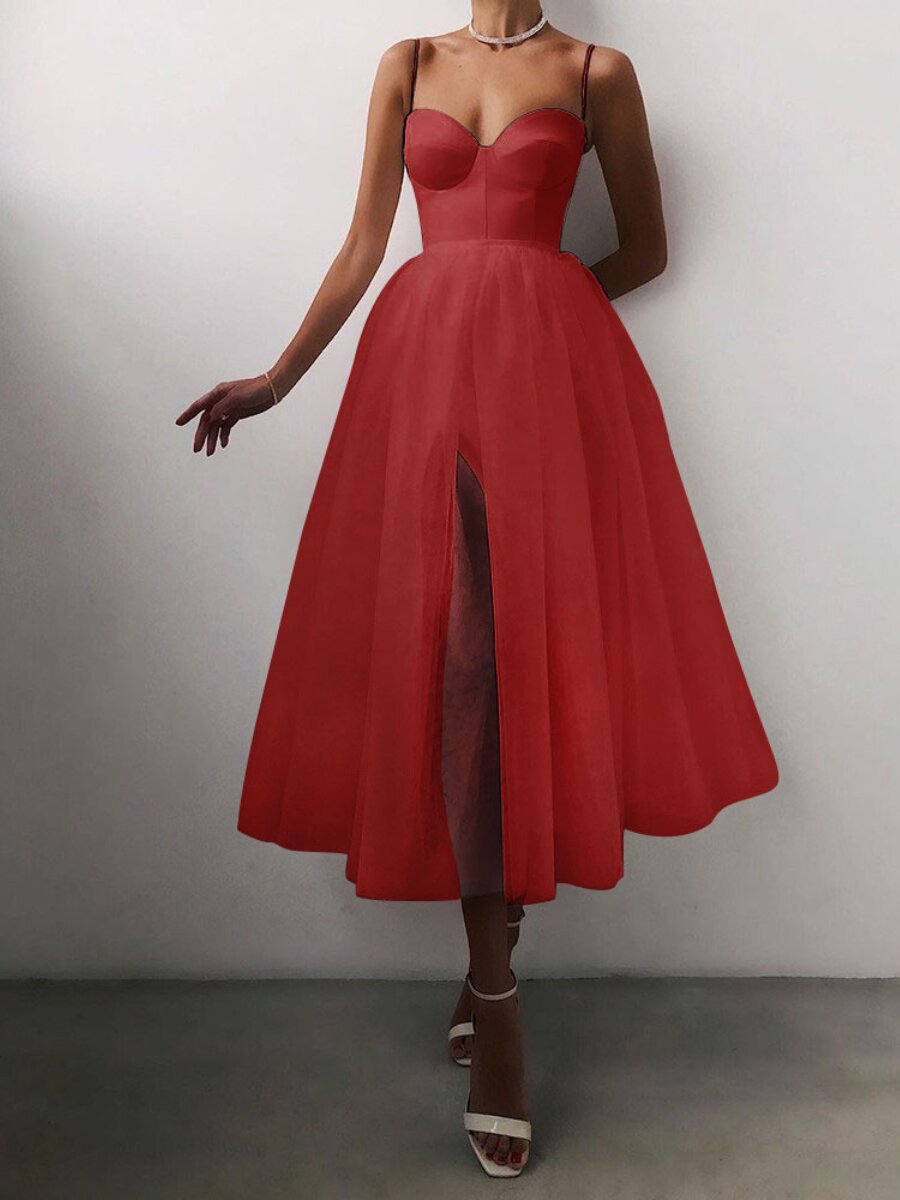 Women's Pretty Beautiful Straps Tulle Dress Wedding Dresses