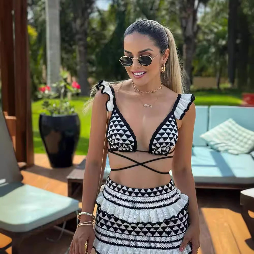 Women's Knitted Sling Wool Fashion Sexy Tops