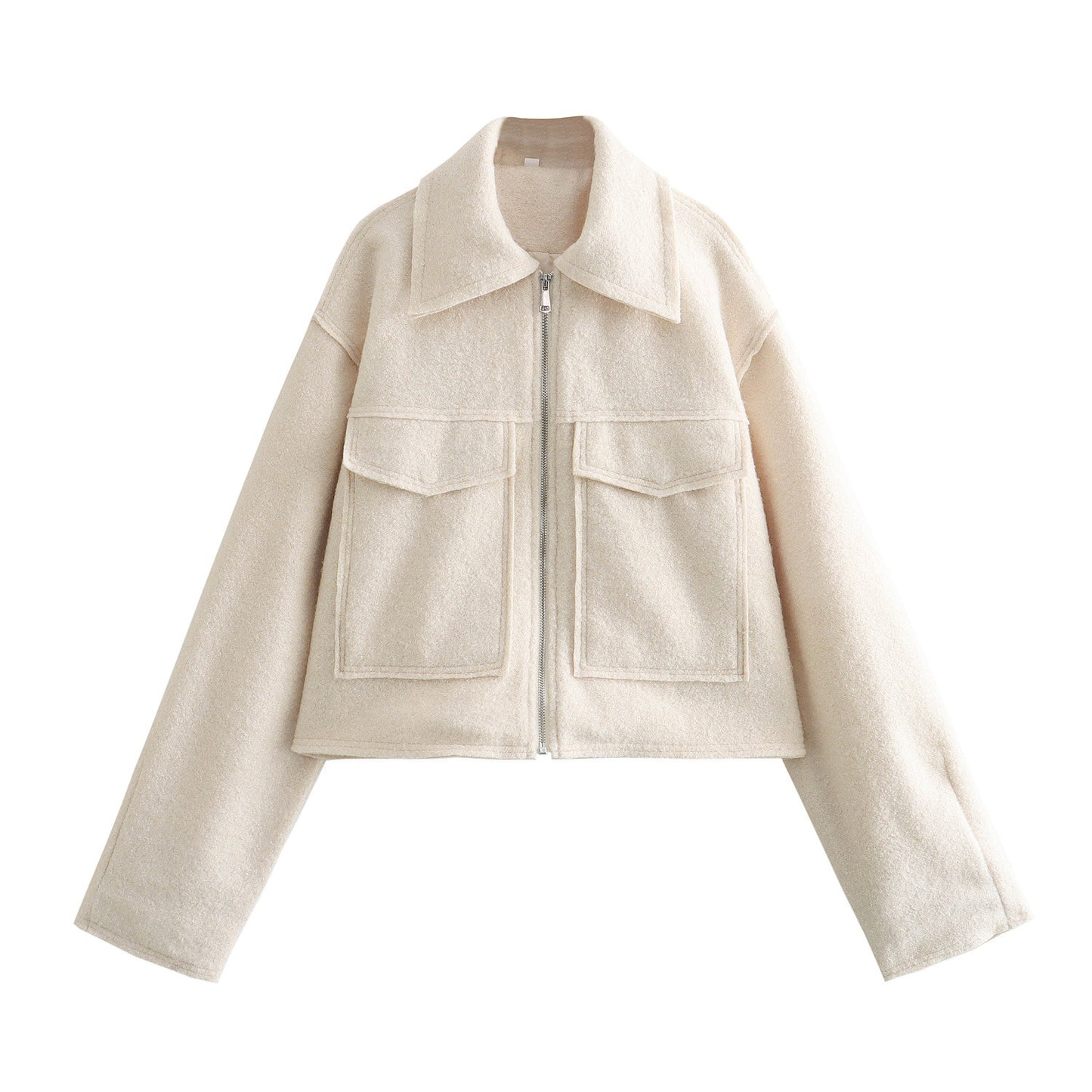 Women's Versatile French Fashion Bead Leather Jackets