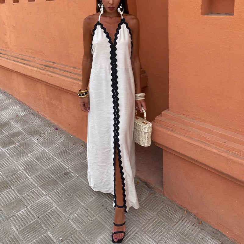 Women's Summer Halter Backless Sexy Dress Simple Dresses