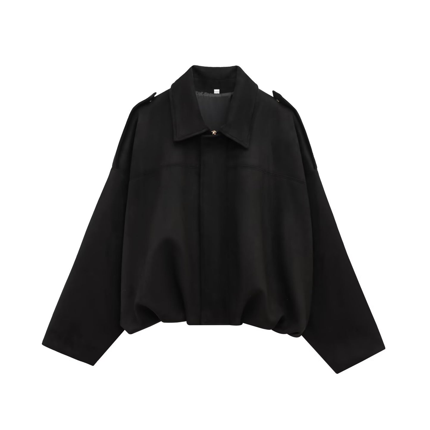 Women's Drawstring Design Lapel Deerskin Veet Pilot Long Jackets