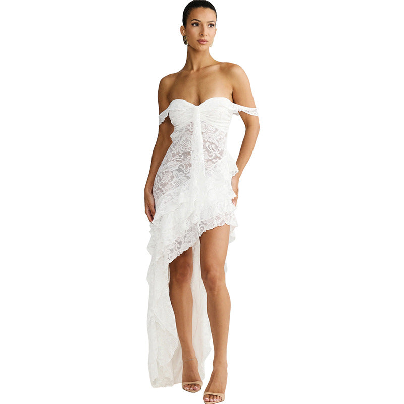 Women's Lace Sexy Slim Fit Tied Hollow Dresses