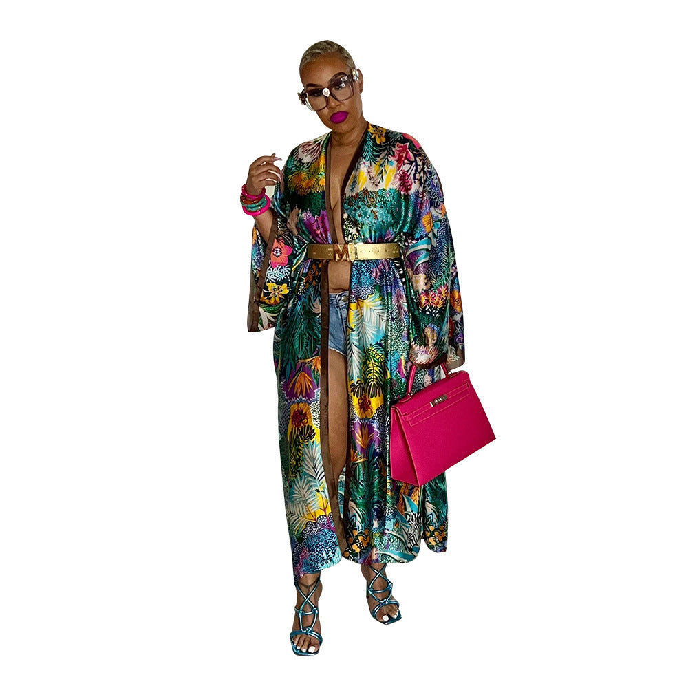 Women's Artificial Silk Fashion Casual Trench Coats