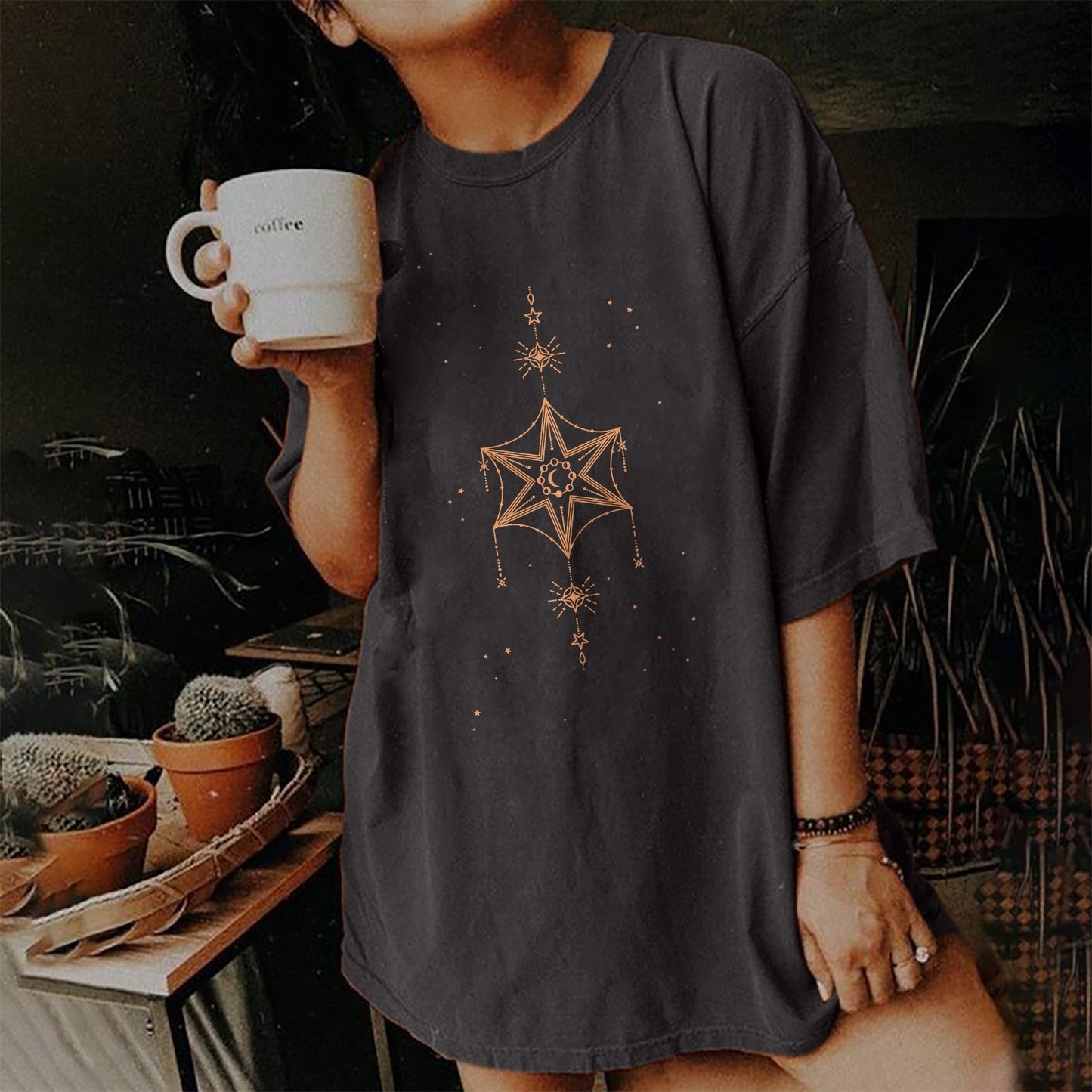 Women's T-shirt Summer European Vintage Printed Skull Blouses