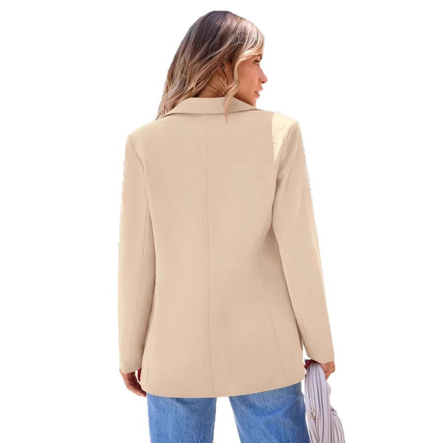Women's British Style Casual Long Sleeve Loose Slimming Blazers