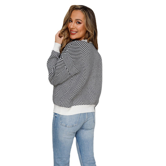 Women's Spring Pullover Solid Color Round Neck Sweaters