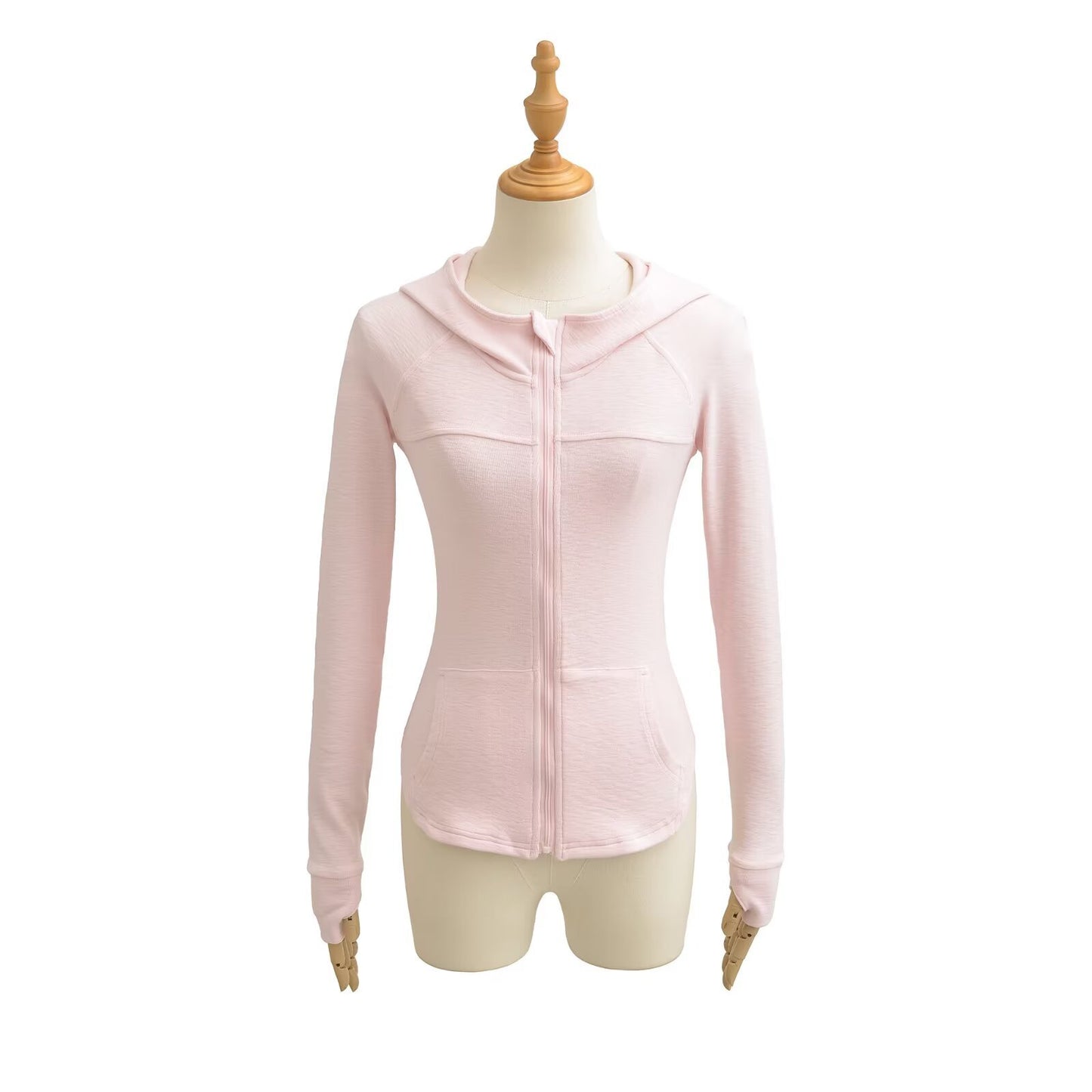 Women's Autumn Hot Waist Slim Fit Hooded Pure Sweaters