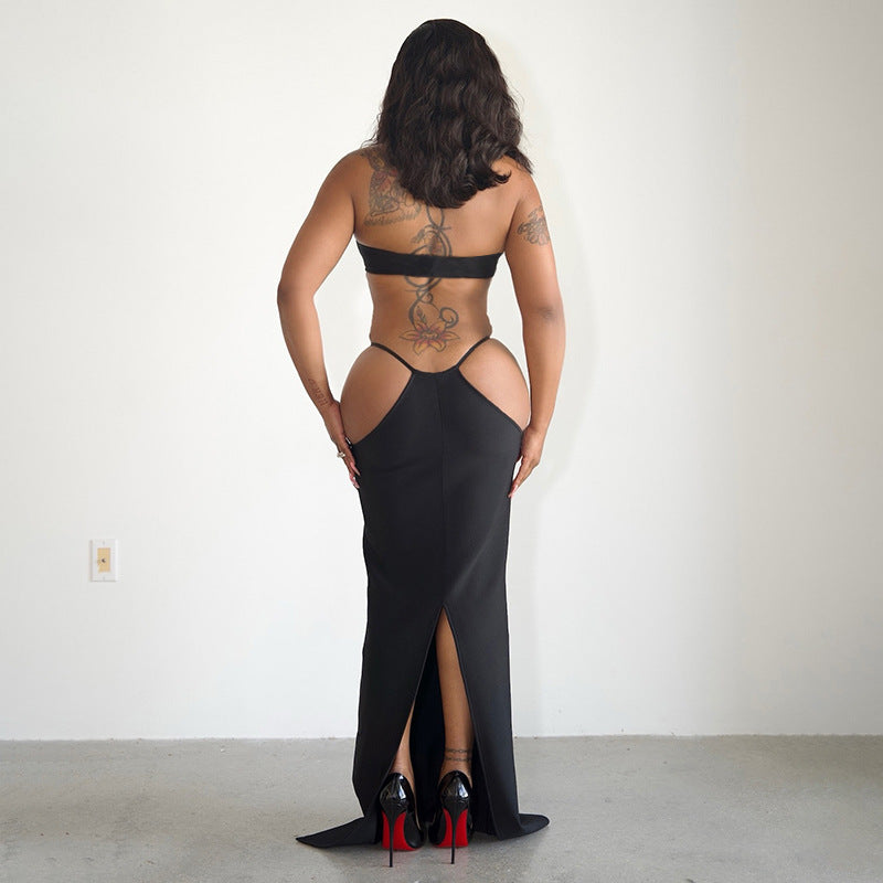 Sexy Backless Cross Tied Dress Temperament Dresses