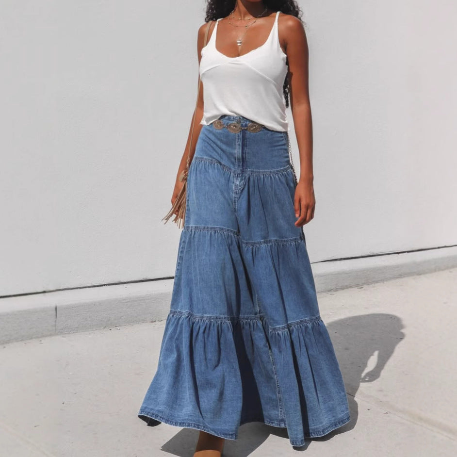 Women's Street Hot Low Waist Distressed Vacation Skirts