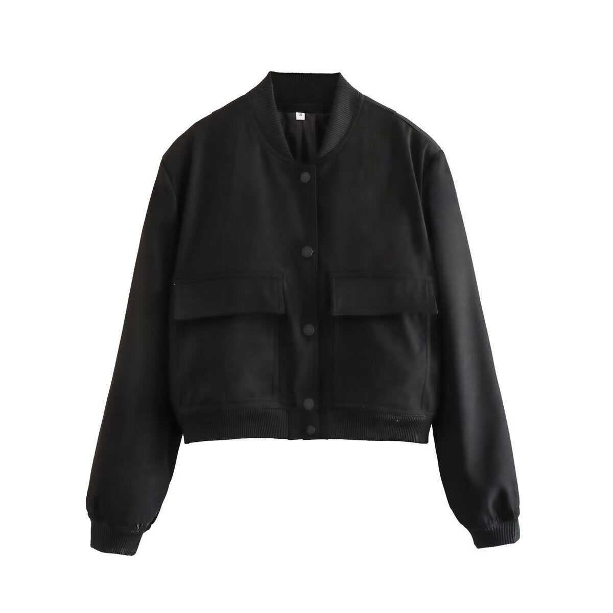 Women's Comfortable Spring Large Pocket Bomber Jackets