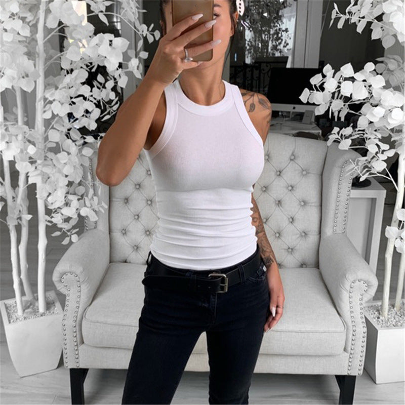 Women's Sexy Scarf Tight T-shirt Polyester Fiber Blouses