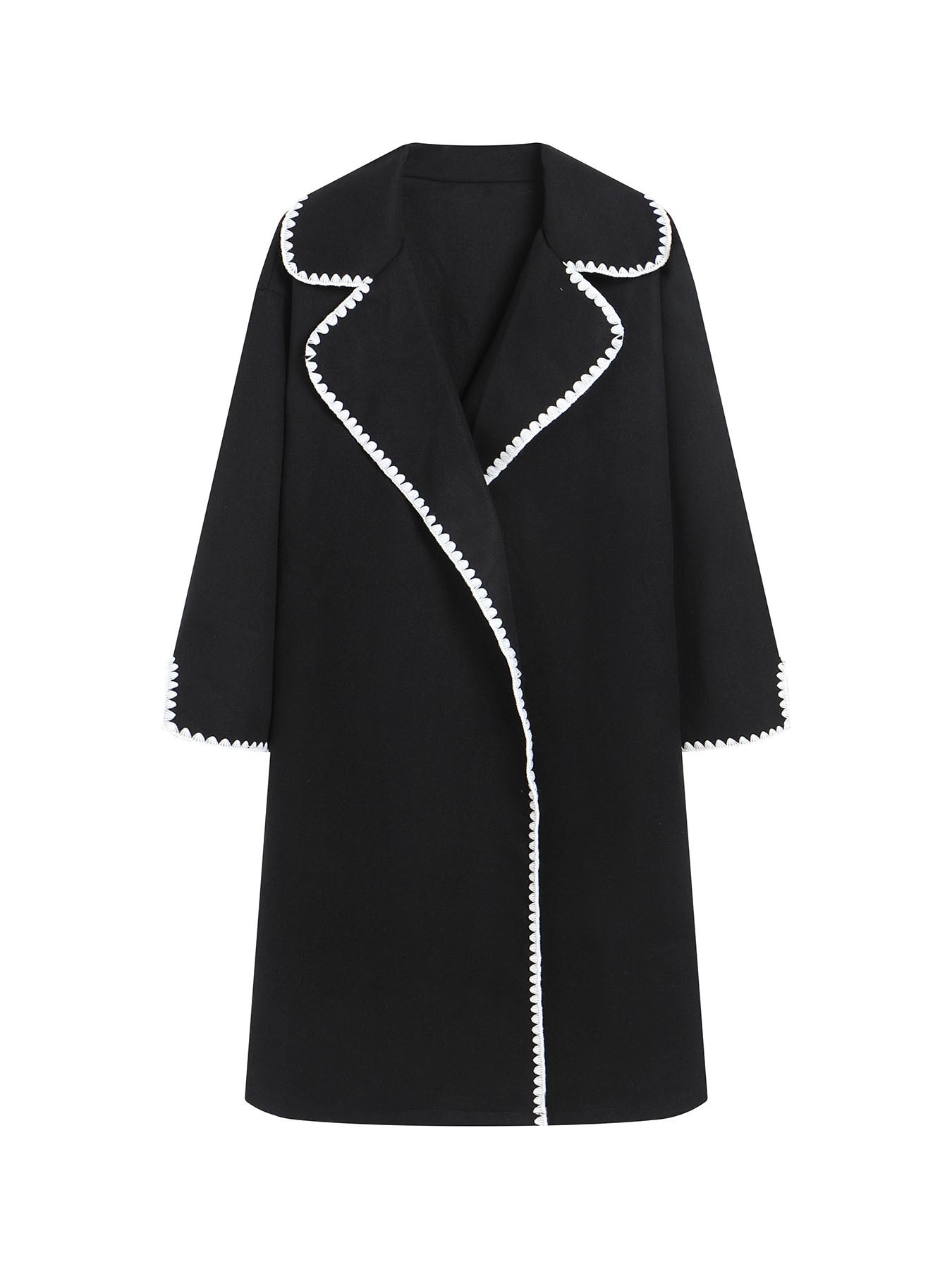 Women's European Double-sided Woolen Long Sleeves Woven Lapel Coats