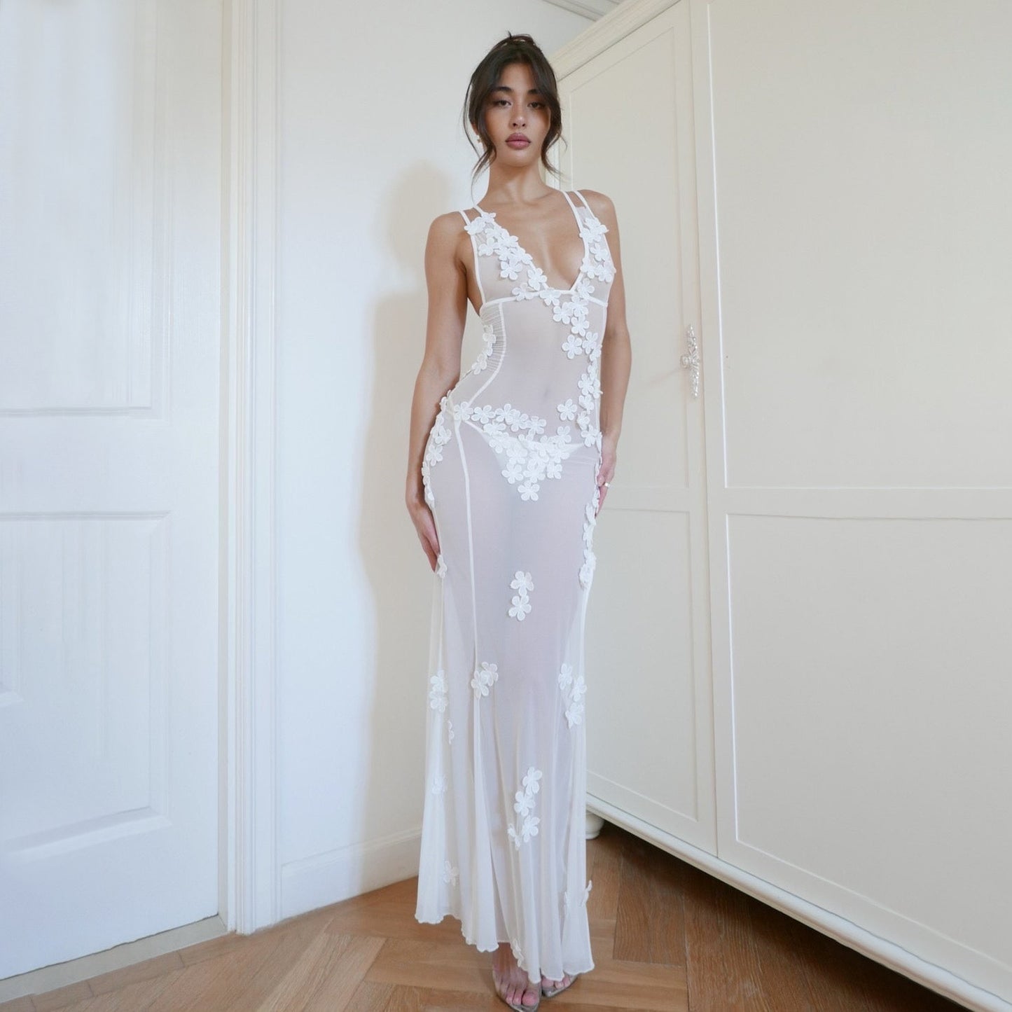 Deep V Sexy Backless Slip Dress Dresses