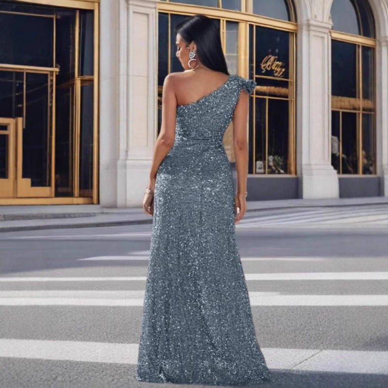 Shoulder Backless Sleeveless Long Prom Sier Large Dresses