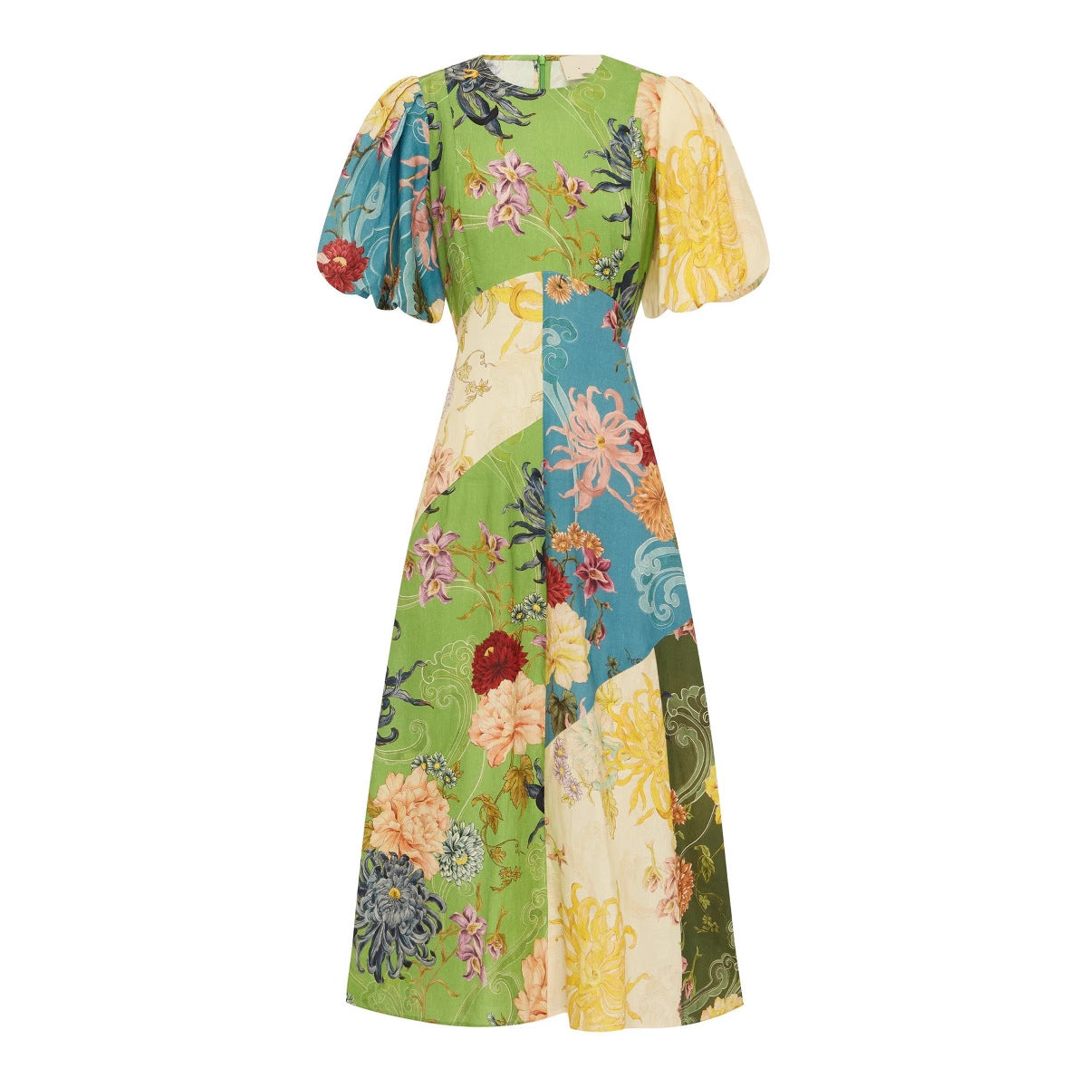 Lantern Sleeve Casual Fashion Round Neck Dresses