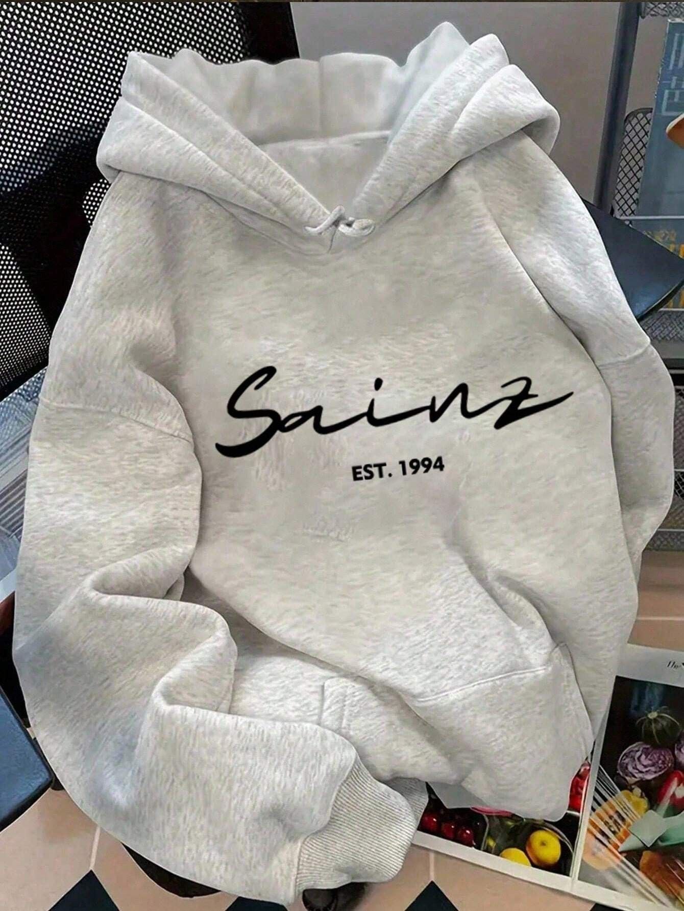 Women's Casual Home Heat Transfer Patch Printed Letters Loose-fitting Hoodie Women's Sweater, Sweater