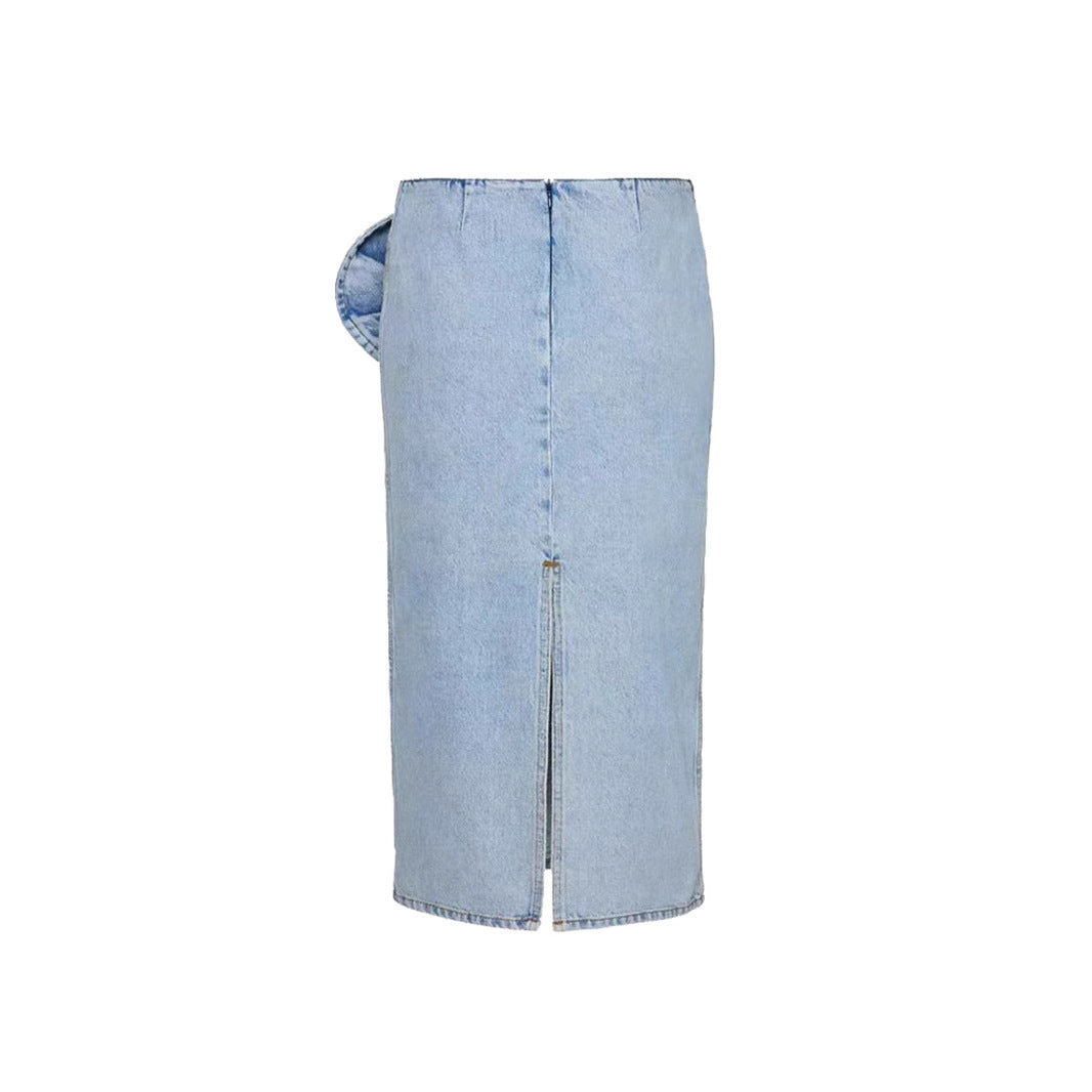 Women's Urban Three-dimensional Pinch Pleated Rose Washed Skirts