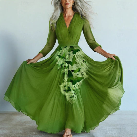 Sleeve Dress Bohemian Vacation Style Large Dresses