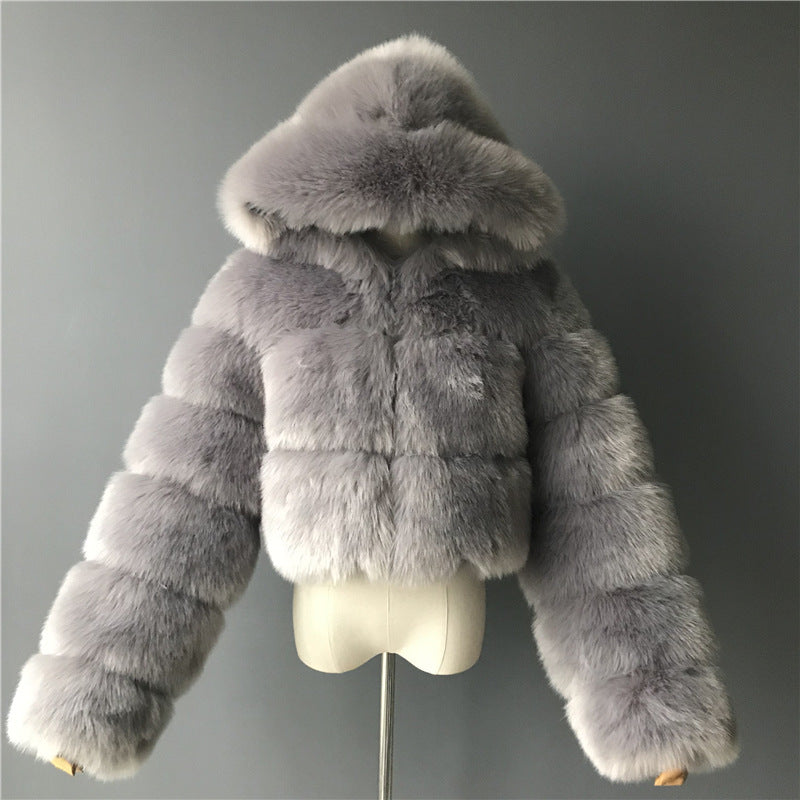 Women's Fur Imitation Warm Hooded For Coats