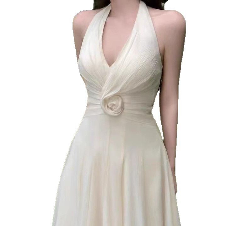 Sleeveless Halter Gentle Temperament Slimming Dress Dresses