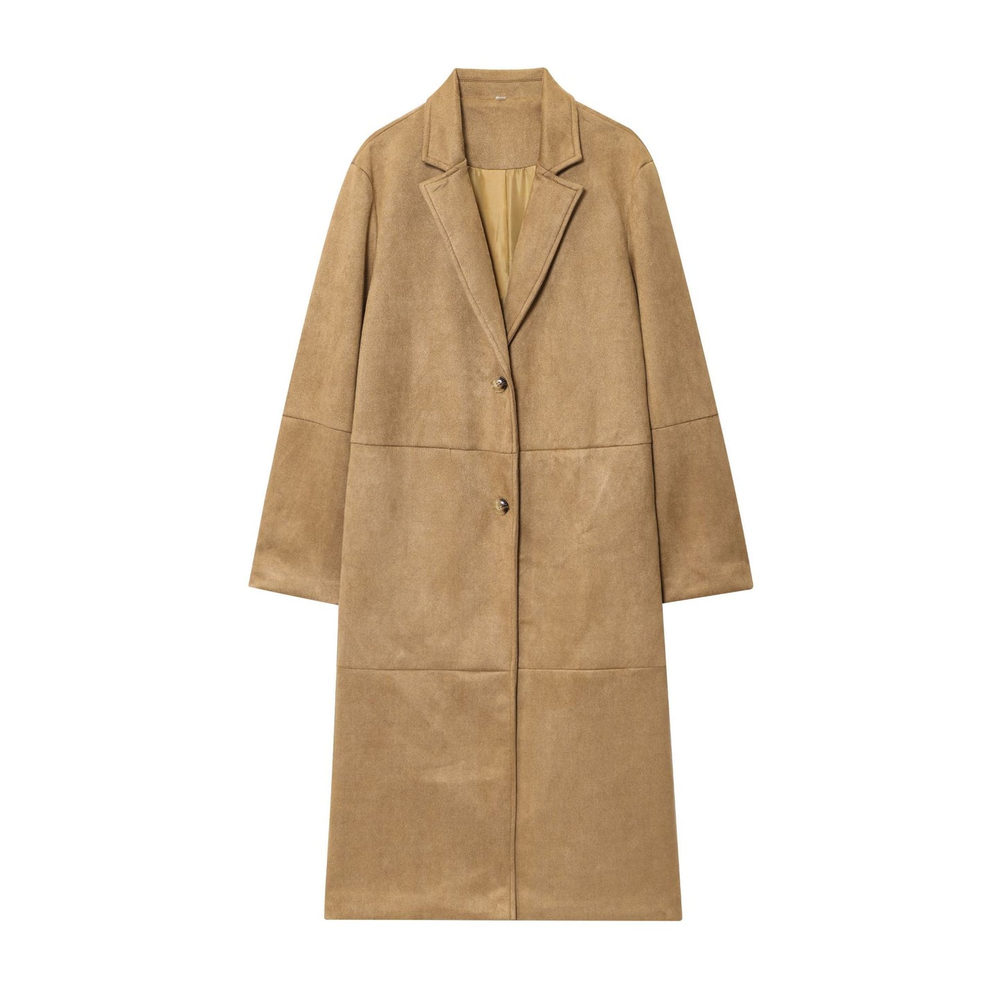 Autumn Suede Leather Loose Design Overcoat Coats
