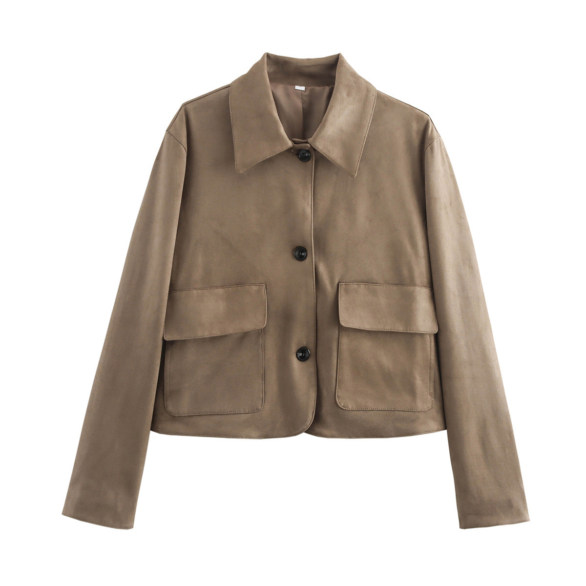 Autumn Suede Casual Loose Solid Color Jackets