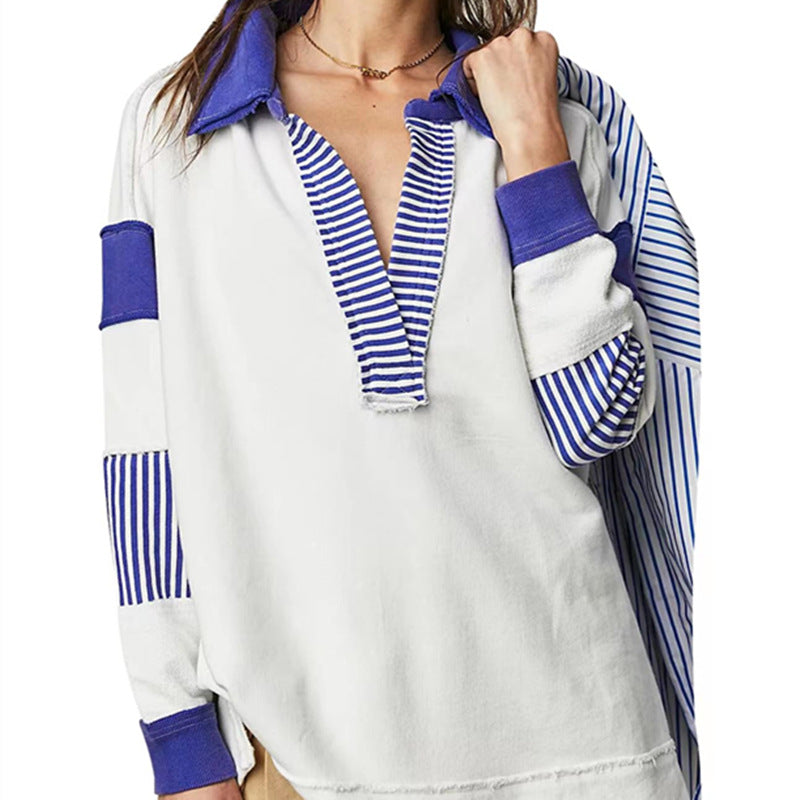 Women's Loose Casual Long Sleeve Pullover Split Sweaters