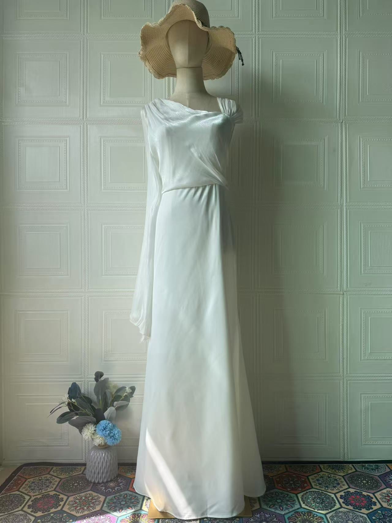 Women's Spring Luxury Soft Elegant Single Long Dresses