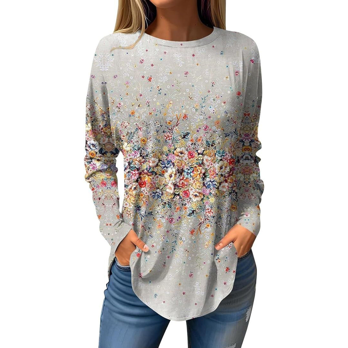Crafts Summer Hem Arc Loose Long Blouses