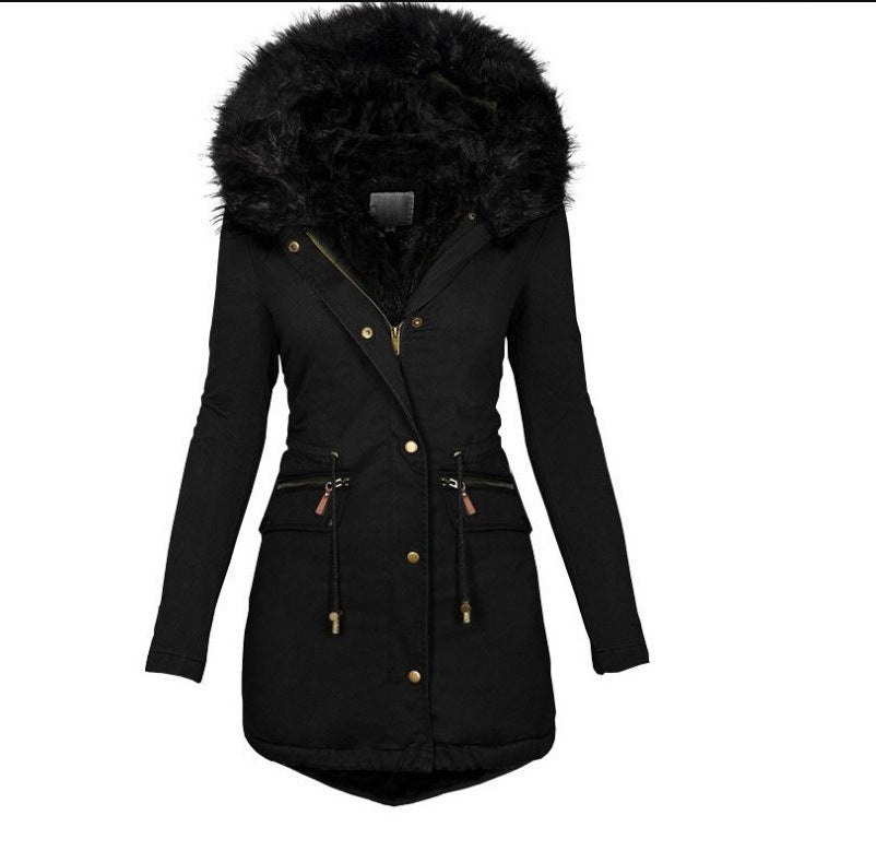 Women's Padded European Thickened Veet Clothes Casual Coats