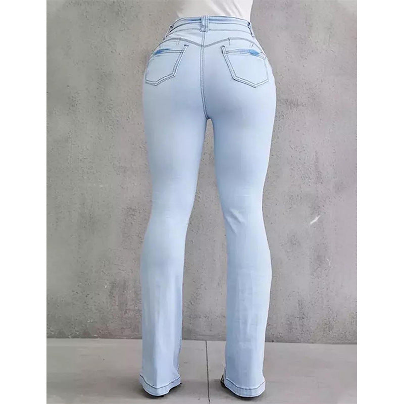 Women's Hip Raise High Waist Flared Jeans
