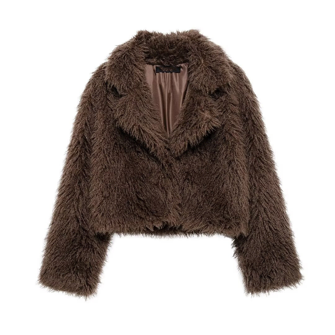 Women's Winter Fashion Environmental Protection Artificial Fur Coats