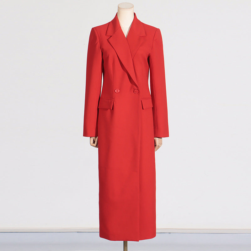 Women's Autumn Tight Waist Slim Long High-grade Blazers