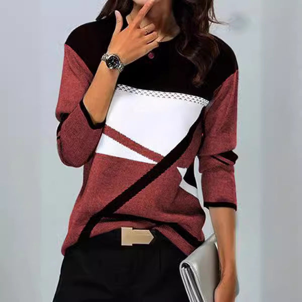Women's Supports Various Contrast Color Positioning Printed Blouses