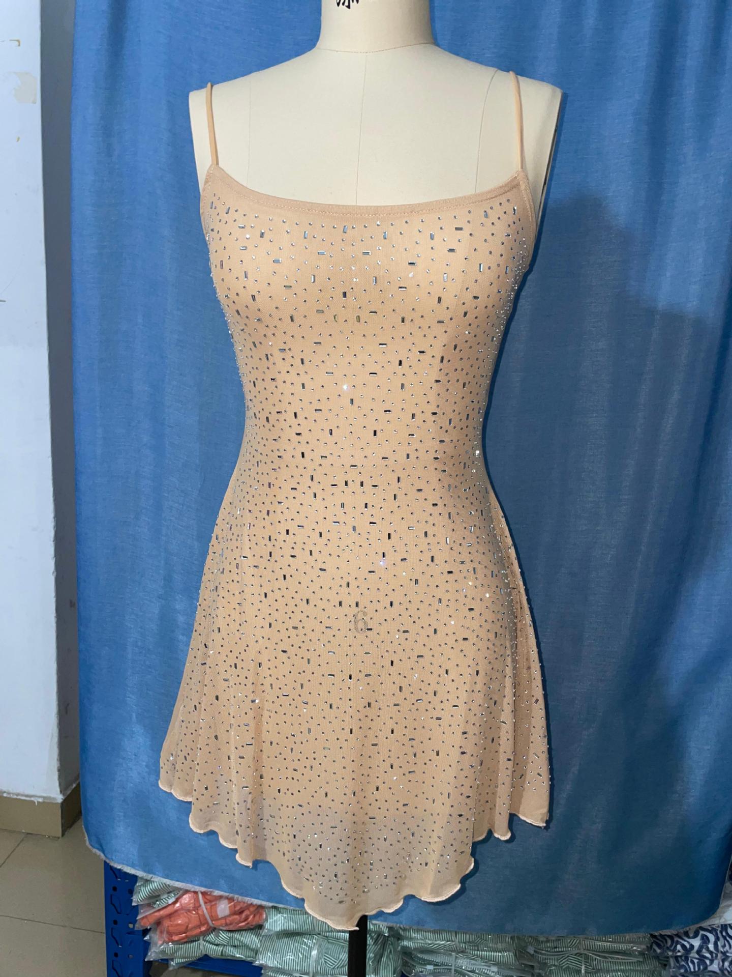 Women's Party Hot Drilling Half Dress Dresses