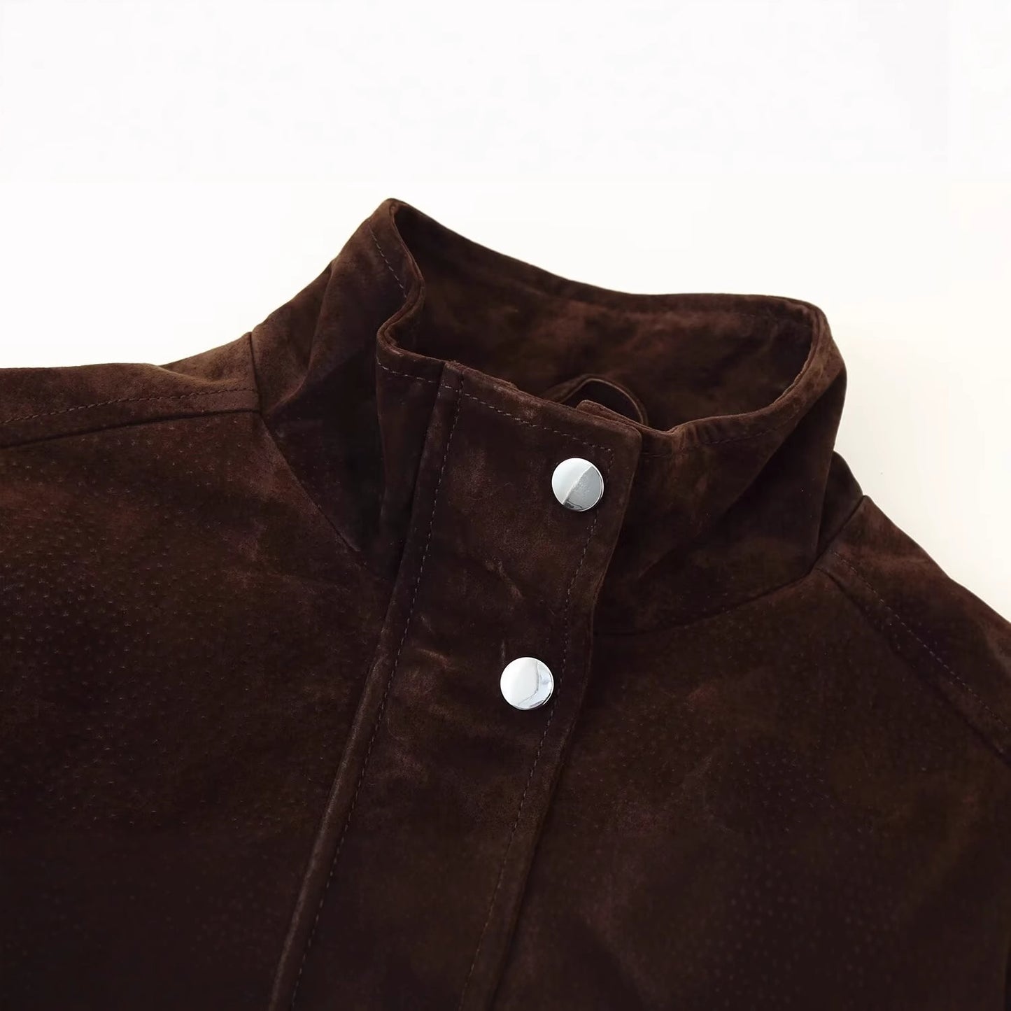 Women's Slouchy Suede Bomber With Pockets Jackets