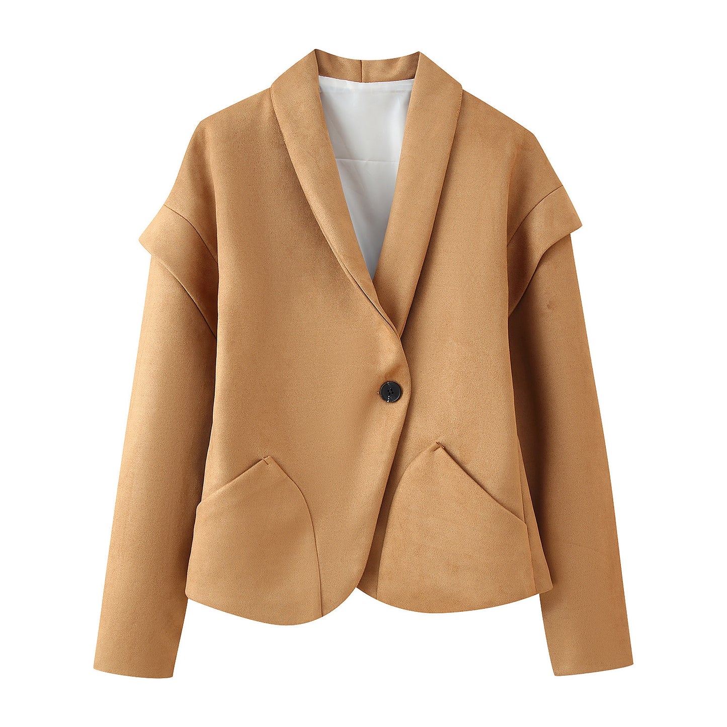 Women's Fashion Casual Locomotive Style Turn-down Collar Coats