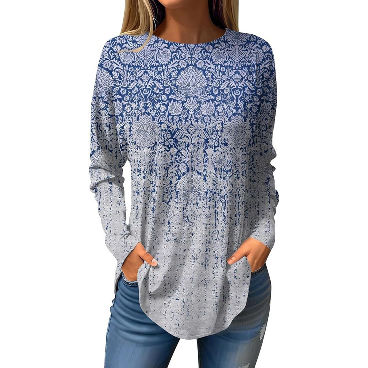 Crafts Summer Hem Arc Loose Long Blouses