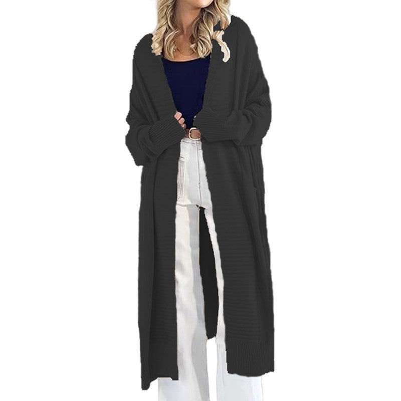 Women's Solid Color Long Sleeve Front Pocket Coats
