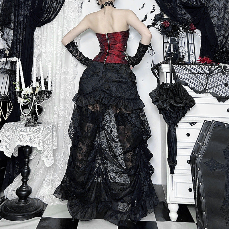 Autumn Irregular Asian Culture Gothic Style Sexy Hot Design Skirts