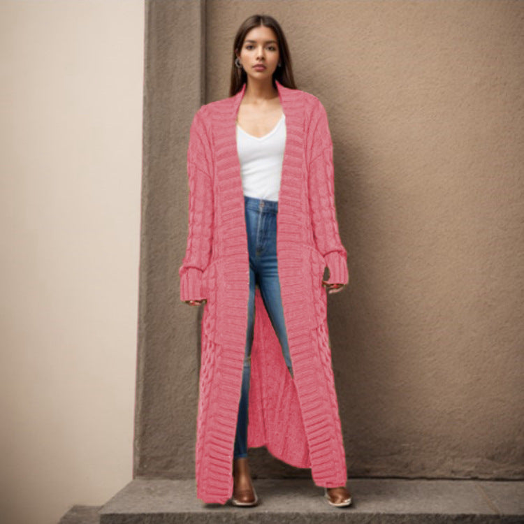 Women's Long-sleeved Solid Color Long Thickened For Knitwear