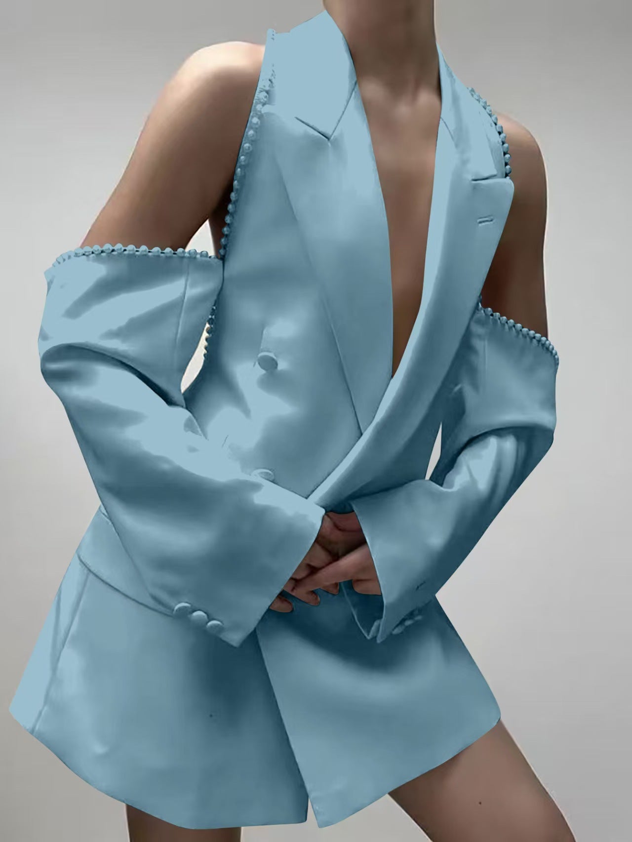 Women's Stylish Bubble Sleeve Fashion Tailored Suits